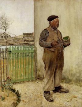 簡 弗朗索瓦 拉法埃裡 Man Having Just Painted His Fence 簡 弗朗索瓦 拉法埃裡 Man Having Just Painted His Fence